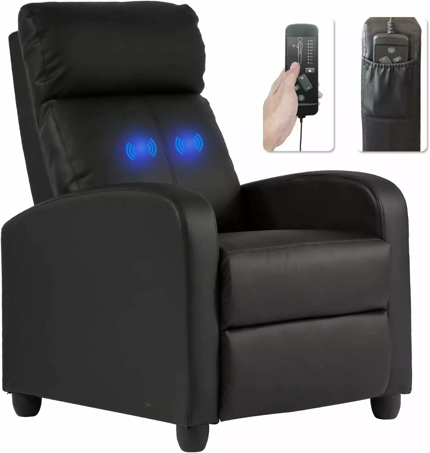 Recliner Sofa Chair Pushback Recliner Chair Velvet Armchair Push Back Recliner