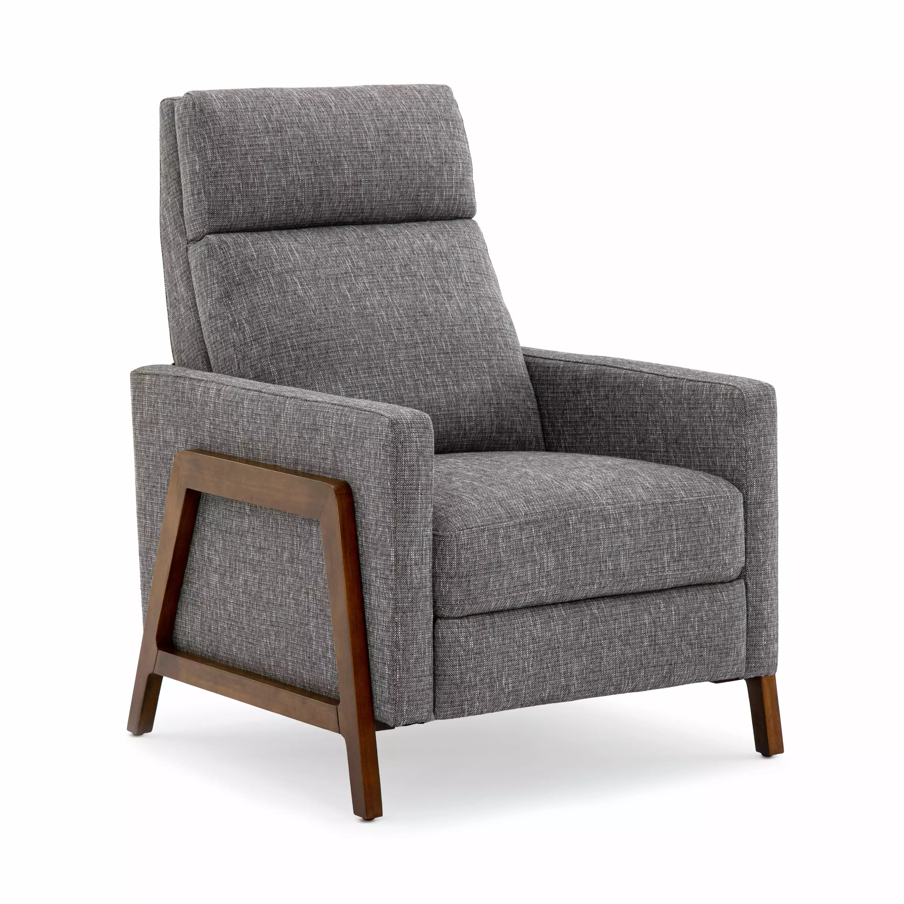 DeeHome Vivian Push Back Recliner Performance Fabric Ashen Grey Living Room