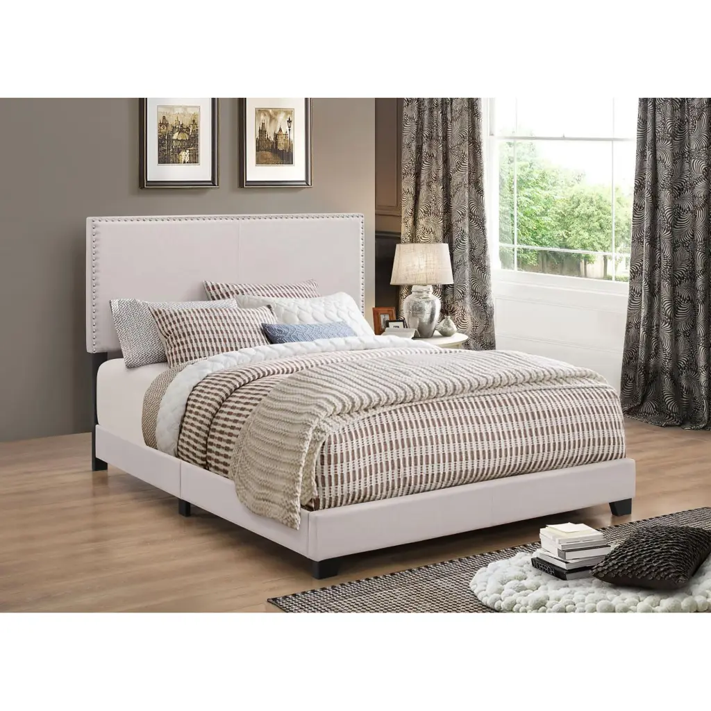 Ivory Queen Bed Trim Box Spring Required Queen Ivory Wood Bedroom furniture max