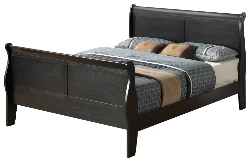 Louis Phillipe G3150A Qb Queen Bed Black Particle Board glory furniture