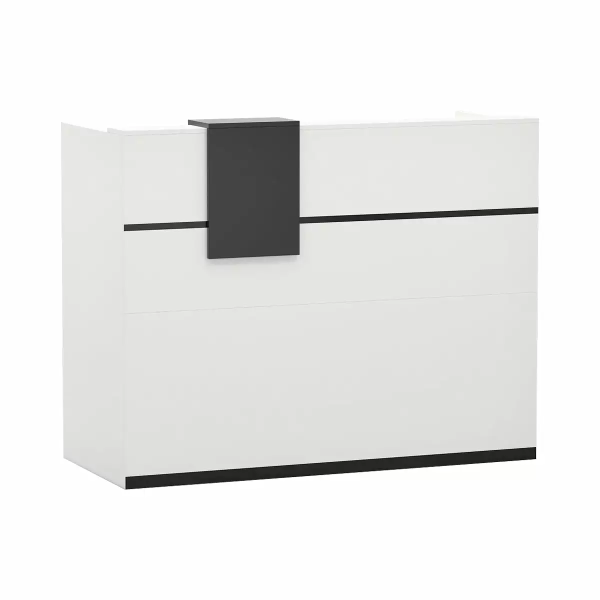 AIEGLE Modern Reception Station Office/Salon Reception Desk Locked Drawer White - Professional Reception Desk