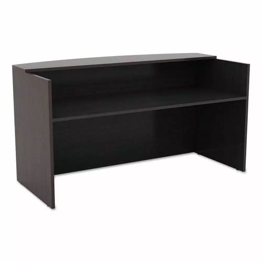 Alera Valencia Series Reception Desk Counter 71w x 35.5d x 42.5h Espresso Office Desk