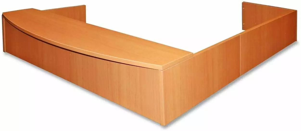 Lorell 72 83 14 Inch Cherry Reception Counter Desk