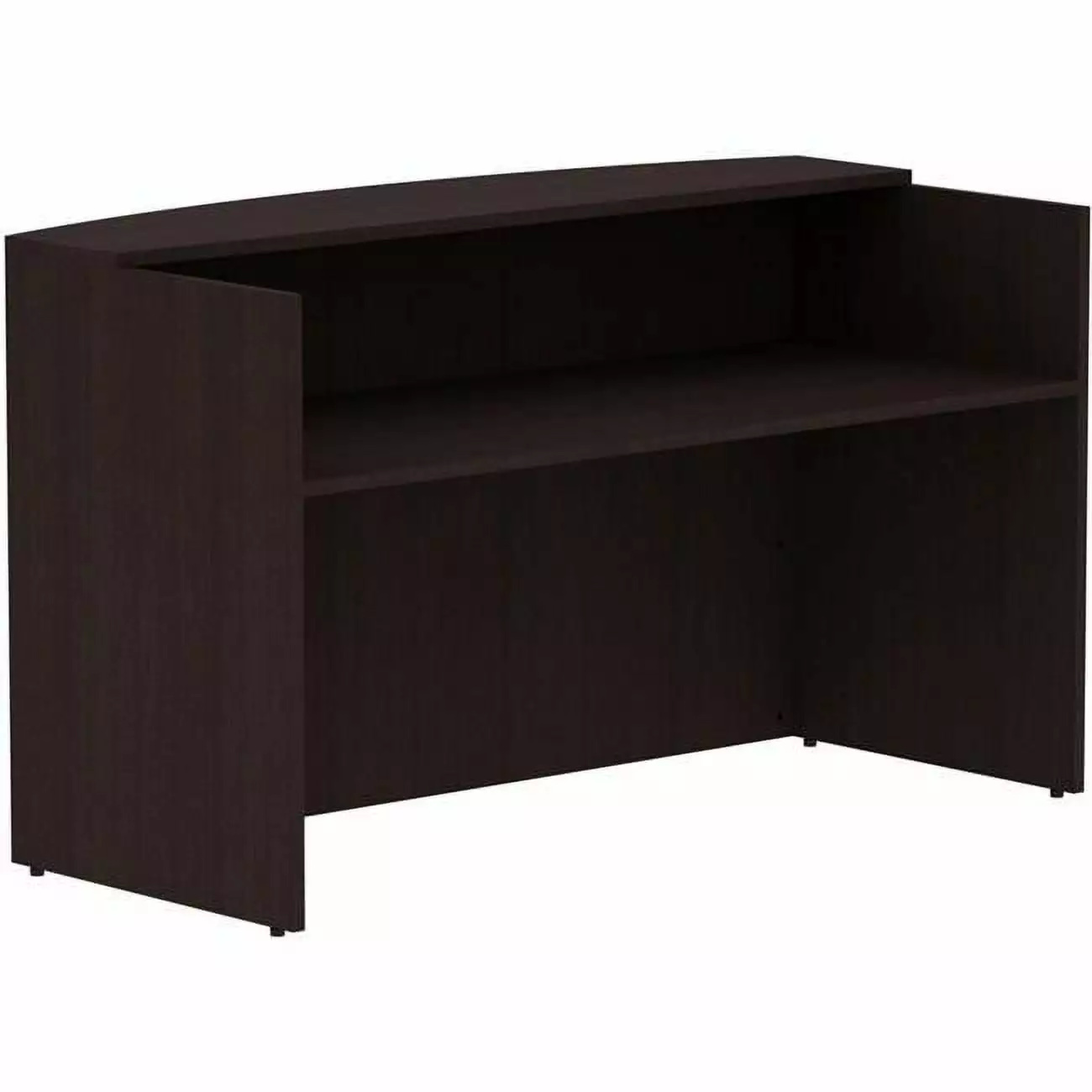 Lorell LLR18264 72 Reception Laminate Desk Espresso