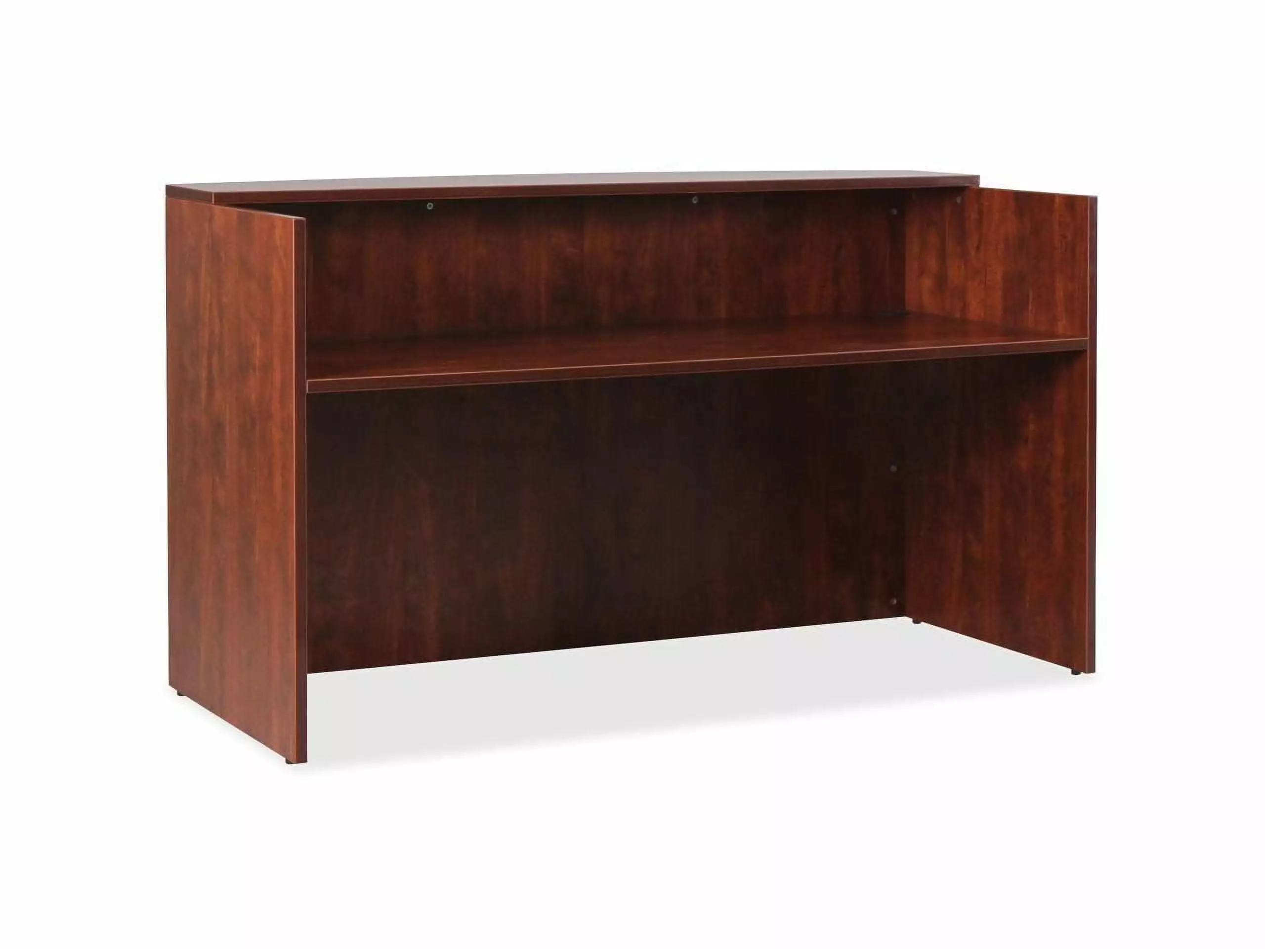 Lorell Reception Desk 352/5x71x42-1/2 Cherry 59581 Professional Office Desk