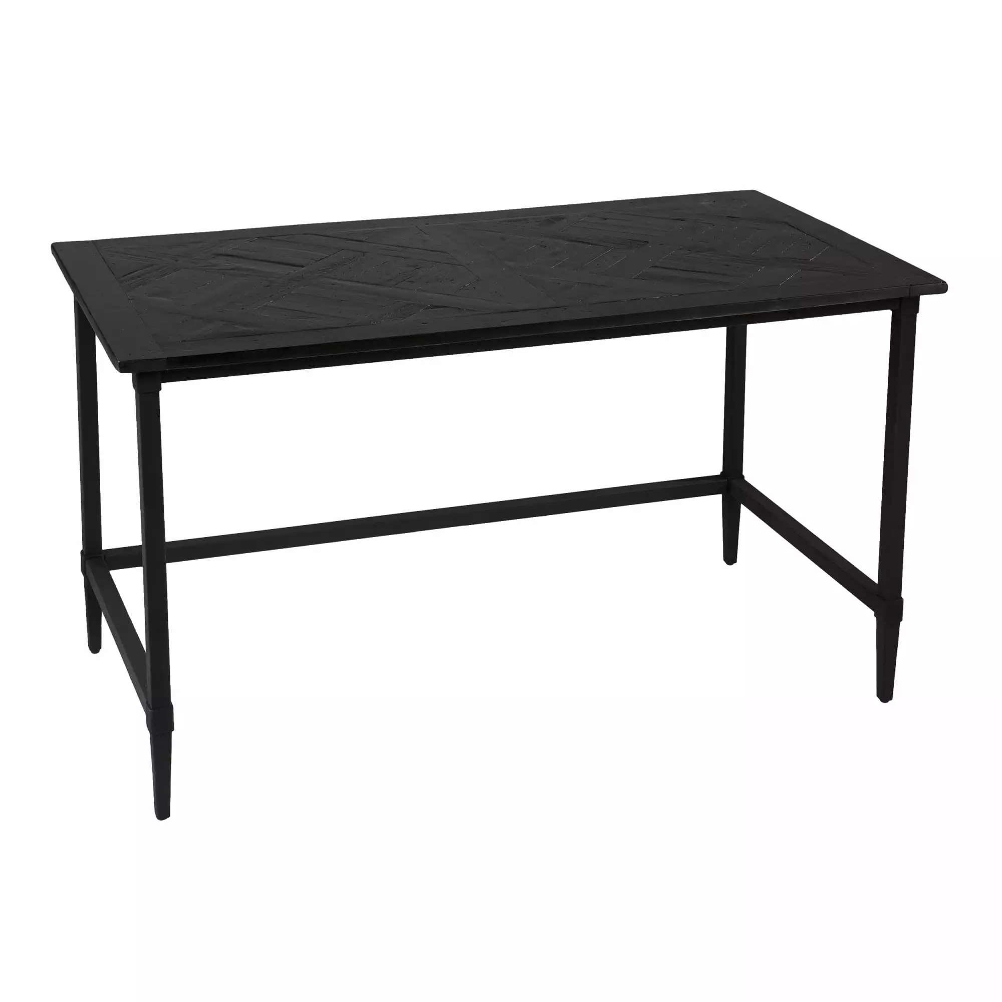 SEI Furniture Lawrenny Contemporary Reclaimed Wood Desk Black Industrial Style Southern Enterprises