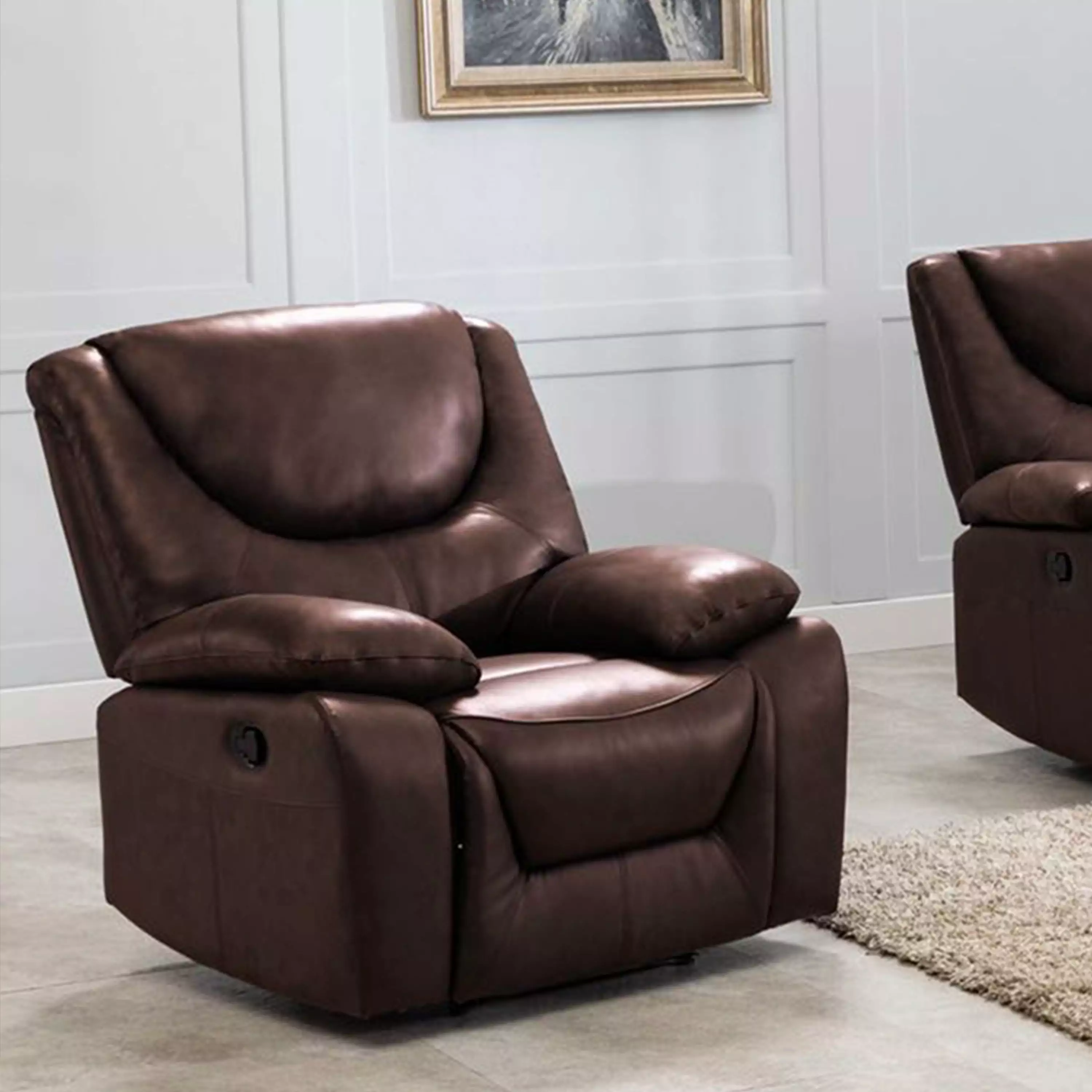 AC Pacific Xaviar Contemporary Recliner Chair Brown