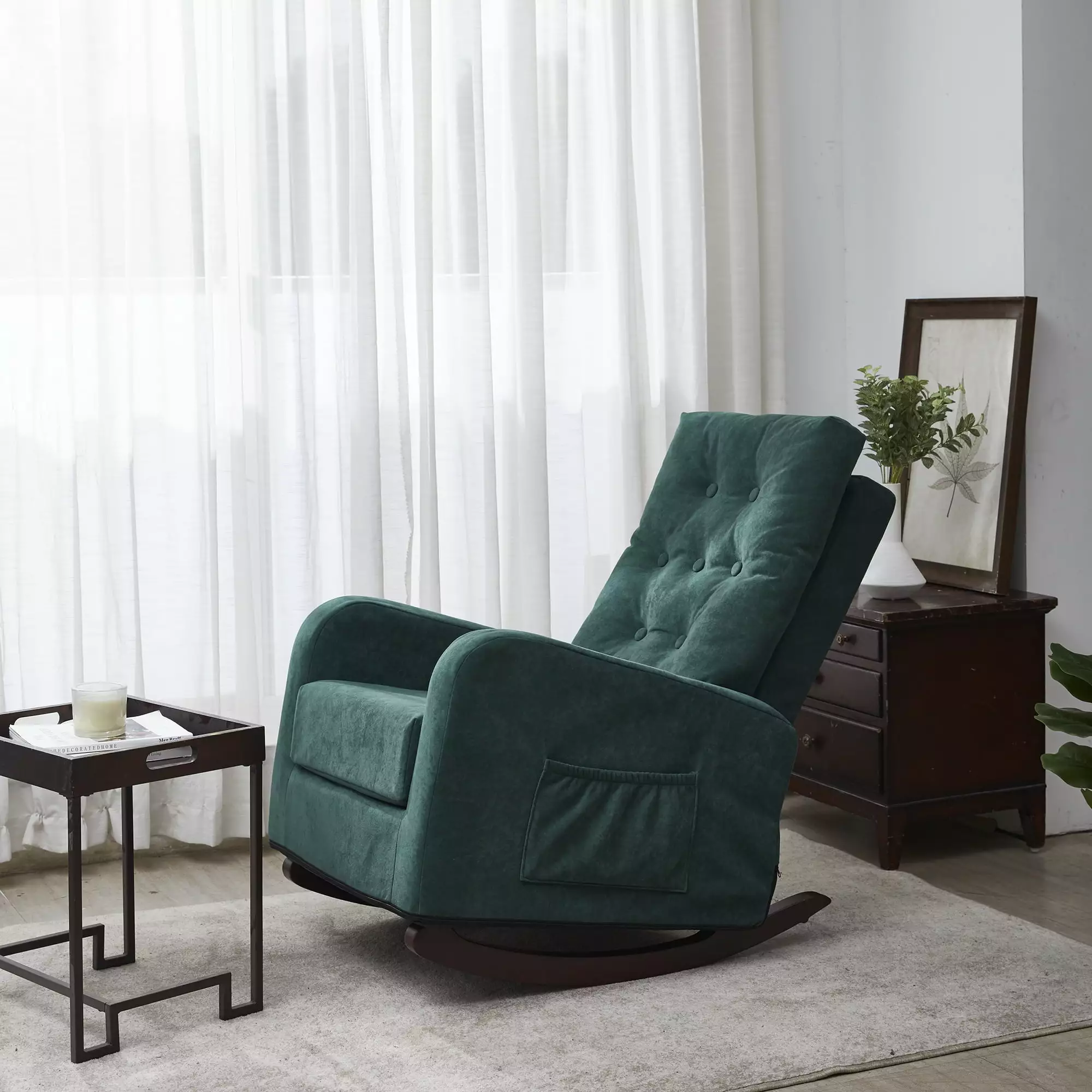 Clearance Accent Chair TV Chair Lazy Recliner Comfortable Fabric Leisure Sofa Best Furniture