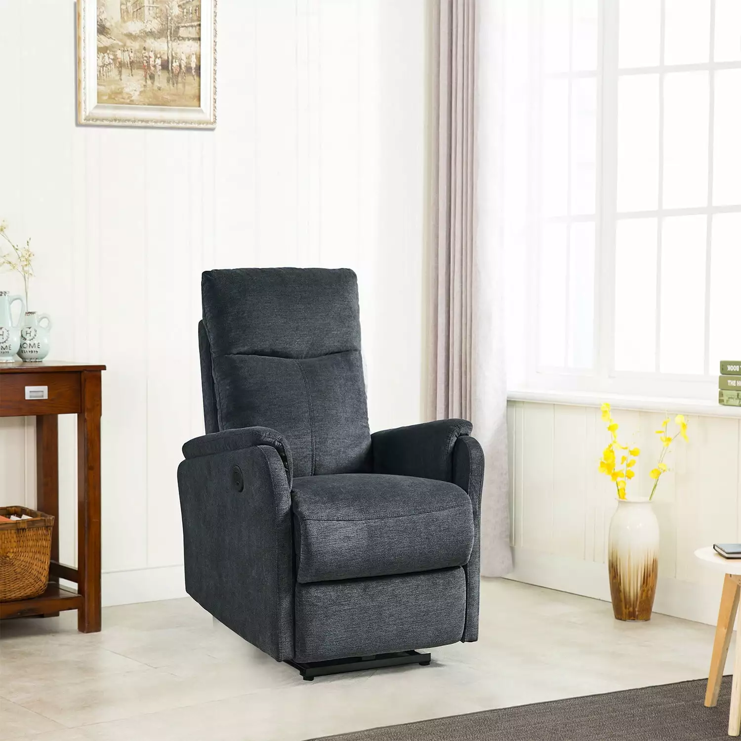 Best Selling Recliner Chair Easy Control Single Chair Living Room Bedroom Big Stocks Hefilesy