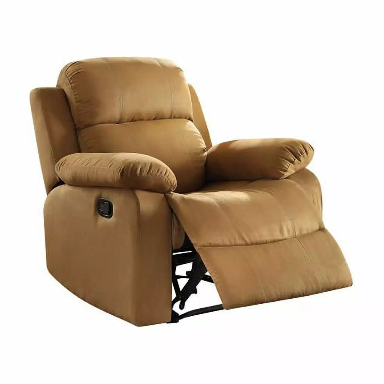 HomeRoots 36' X 36' X 41' Brown Microfiber Recliner