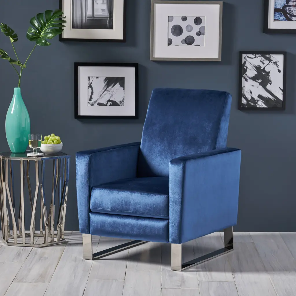 Recliner Blue Velvet nh-sunfay