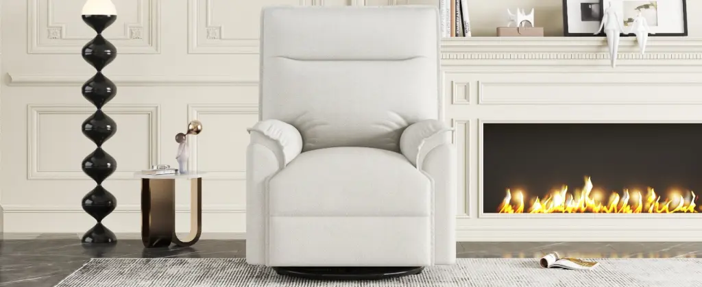 360 Degree Swivel Upholstered Manual Recliner Chair Theater Recliner Sofa rnb