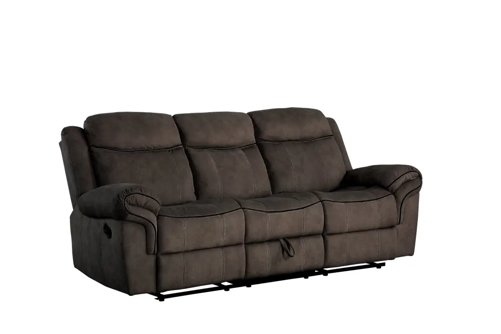 87 Inch 3 Seater Reclining Sofa Velvet Espresso Brown Modern Living Room Furniture royal hampton