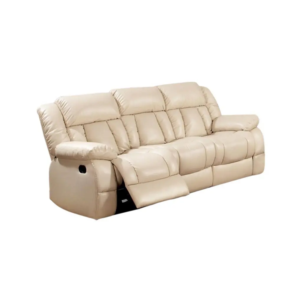 Sofa 2 Recliners Ivory Leather Reclining Sofa Living Room Furniture royal hampton
