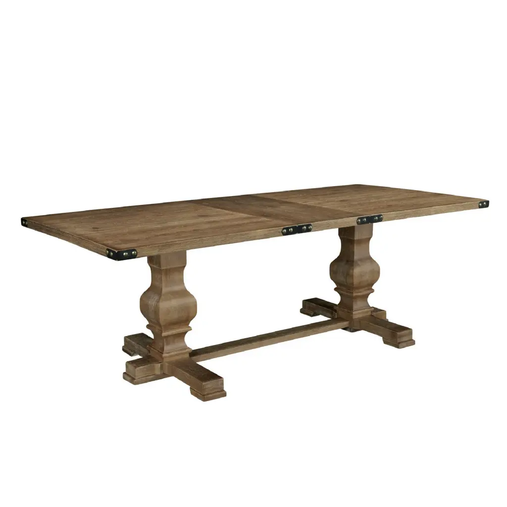 Tyler 88 Inch Timeless Rectangular Dining Table Natural Rubberwood royal hampton