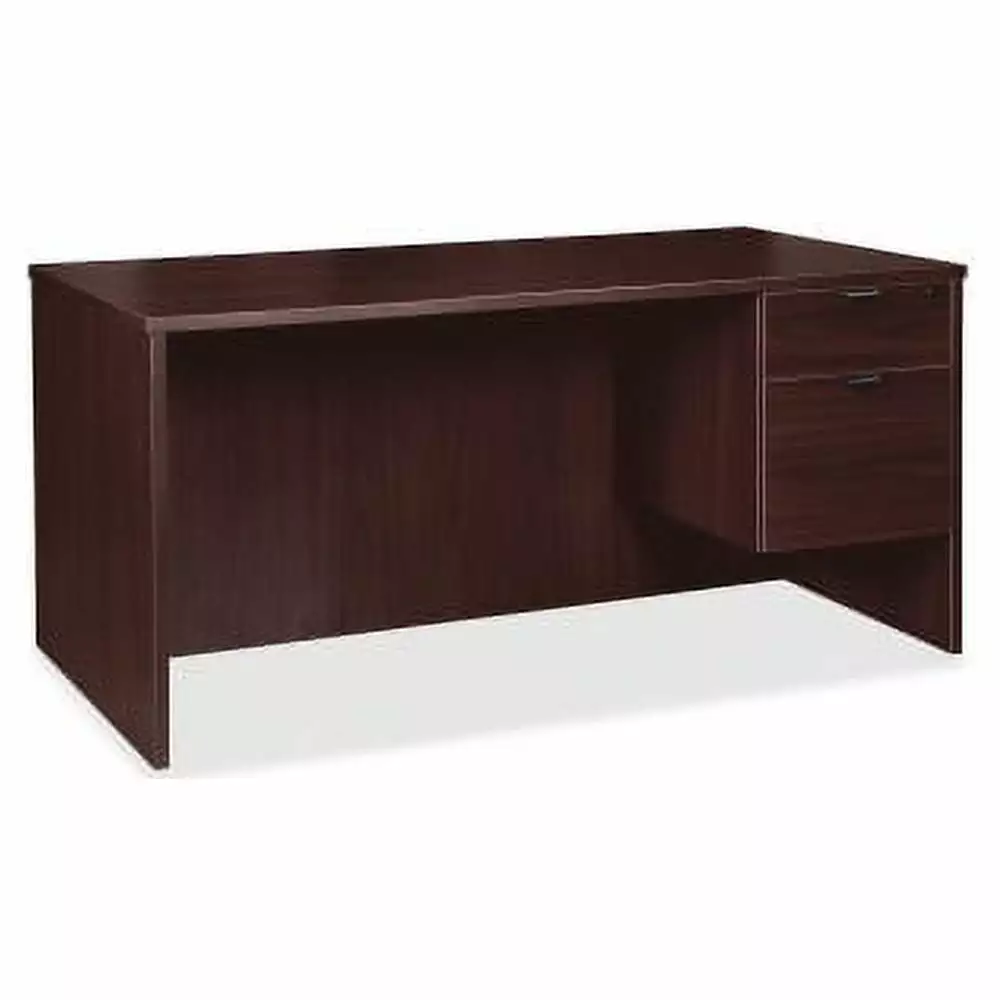 Lorell Prominence 2.0 Espresso Laminate Box/File Right-Pedestal Desk - 2-Drawer 1 Top