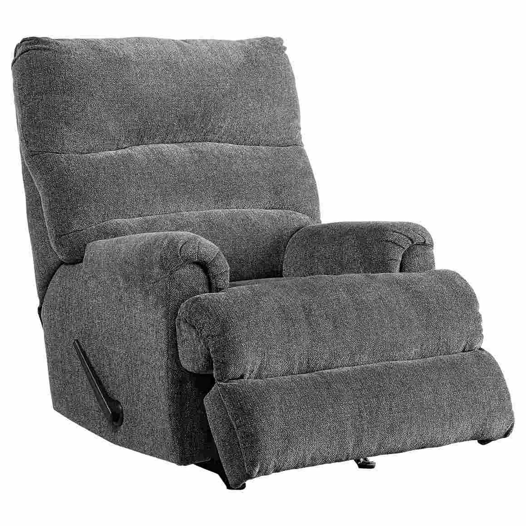 Manual Rocker Recliner Fabric Pull Lever Gray Living Room Furniture Bed Bath & Beyond