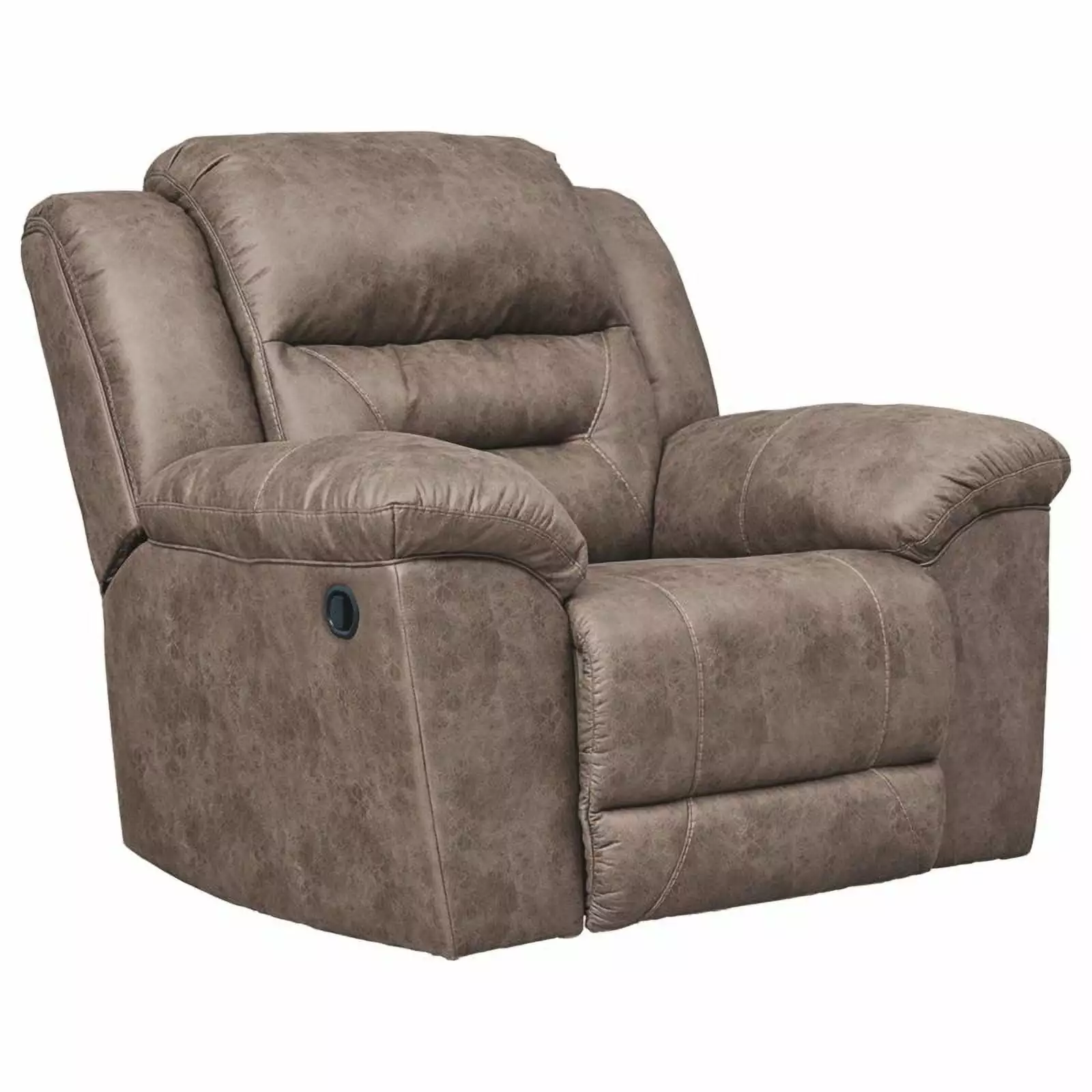 Bowery Hill Contemporary Fabric Rocker Recliner Fossil Finish Living Room