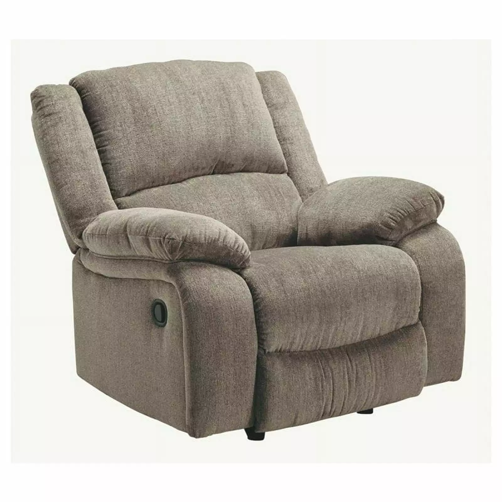 Bowery Hill Contemporary Fabric Rocker Recliner Pewter Gray