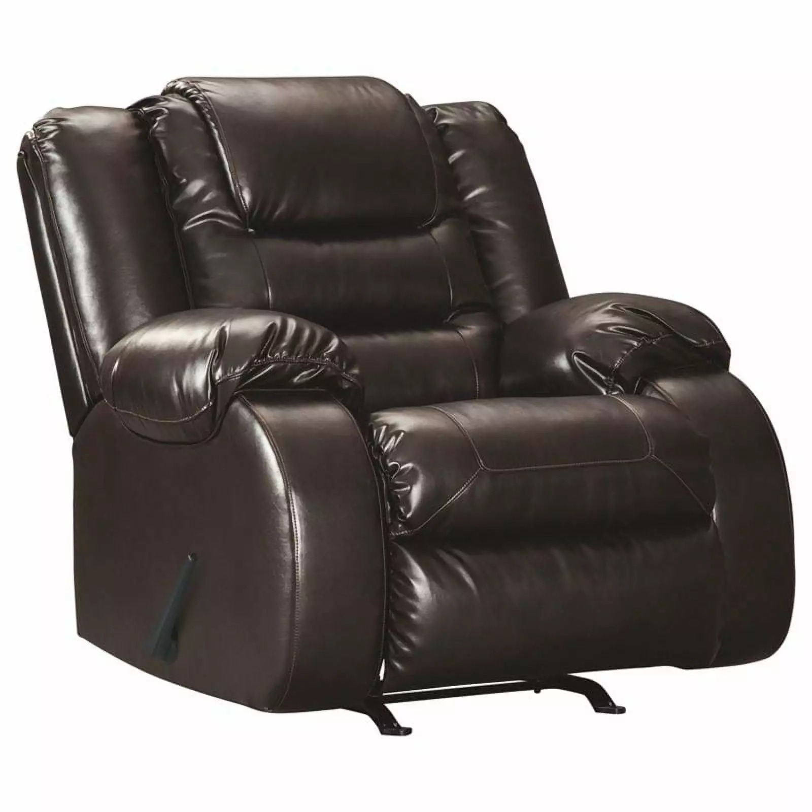 Bowery Hill Contemporary Rocker Recliner Chocolate Finish