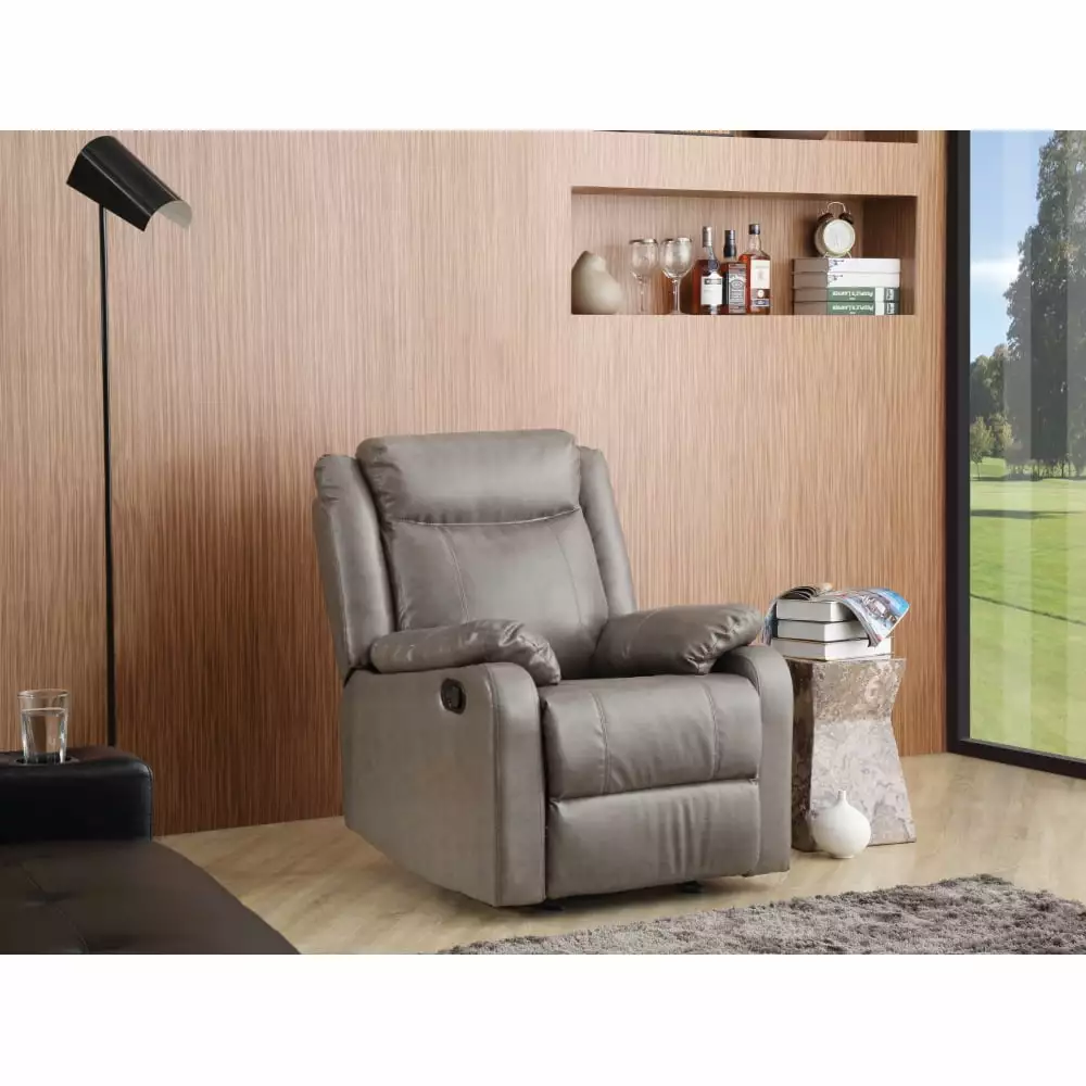 DeeHome Glory Furniture Ward G763A-RC Rocker Recliner Gray Comfortable Living Room Chair