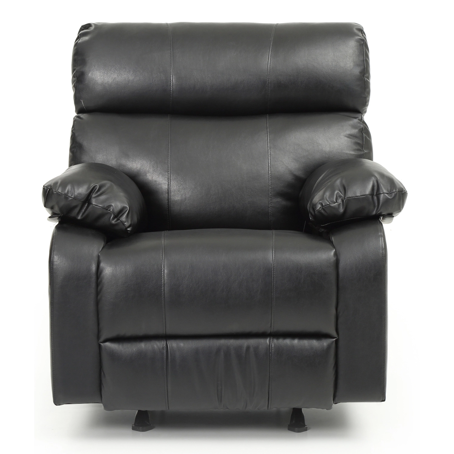 LYKE Home Rocker Recliner Black Comfortable Living Room Chair