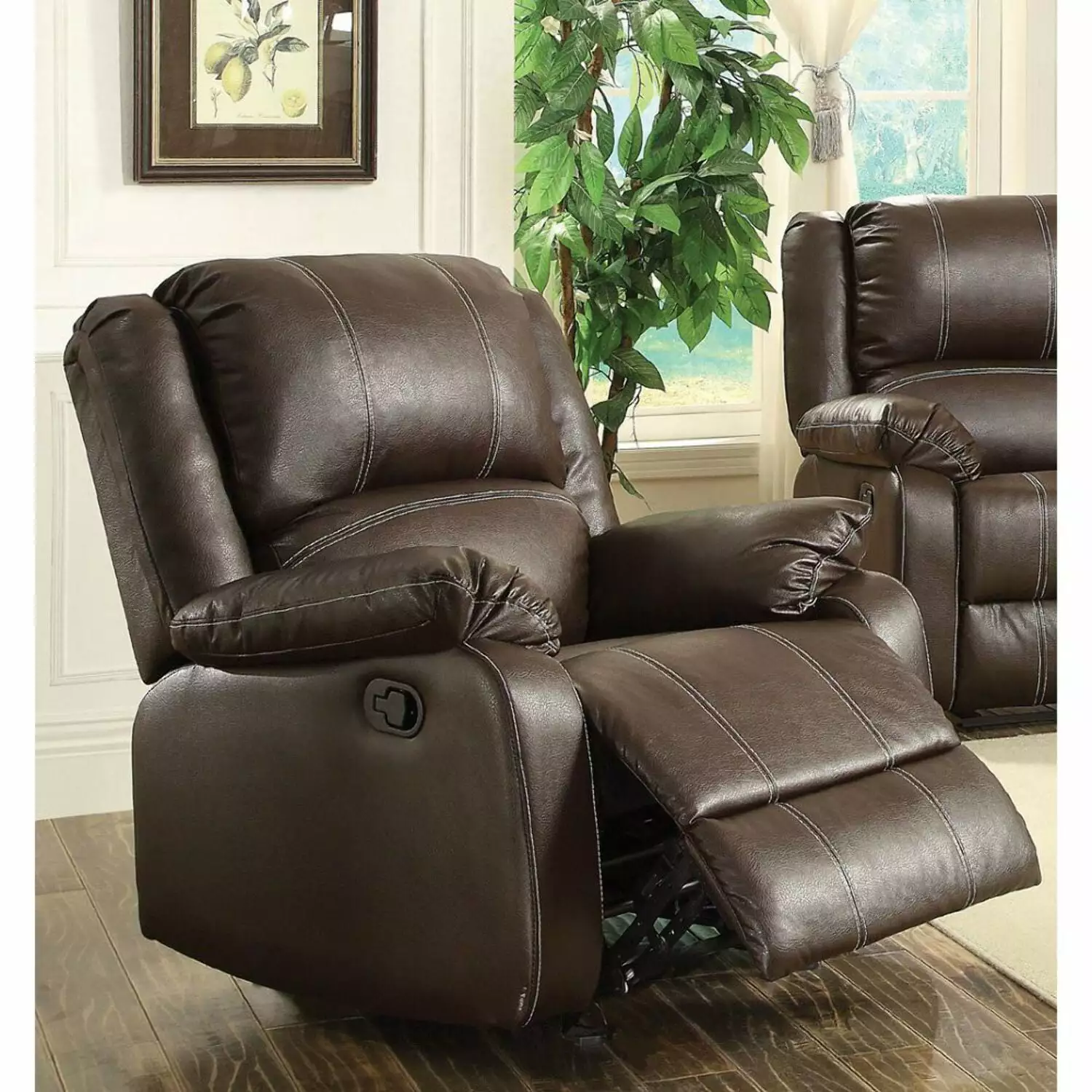 Zuriel Rocker Recliner Motion Brown PU