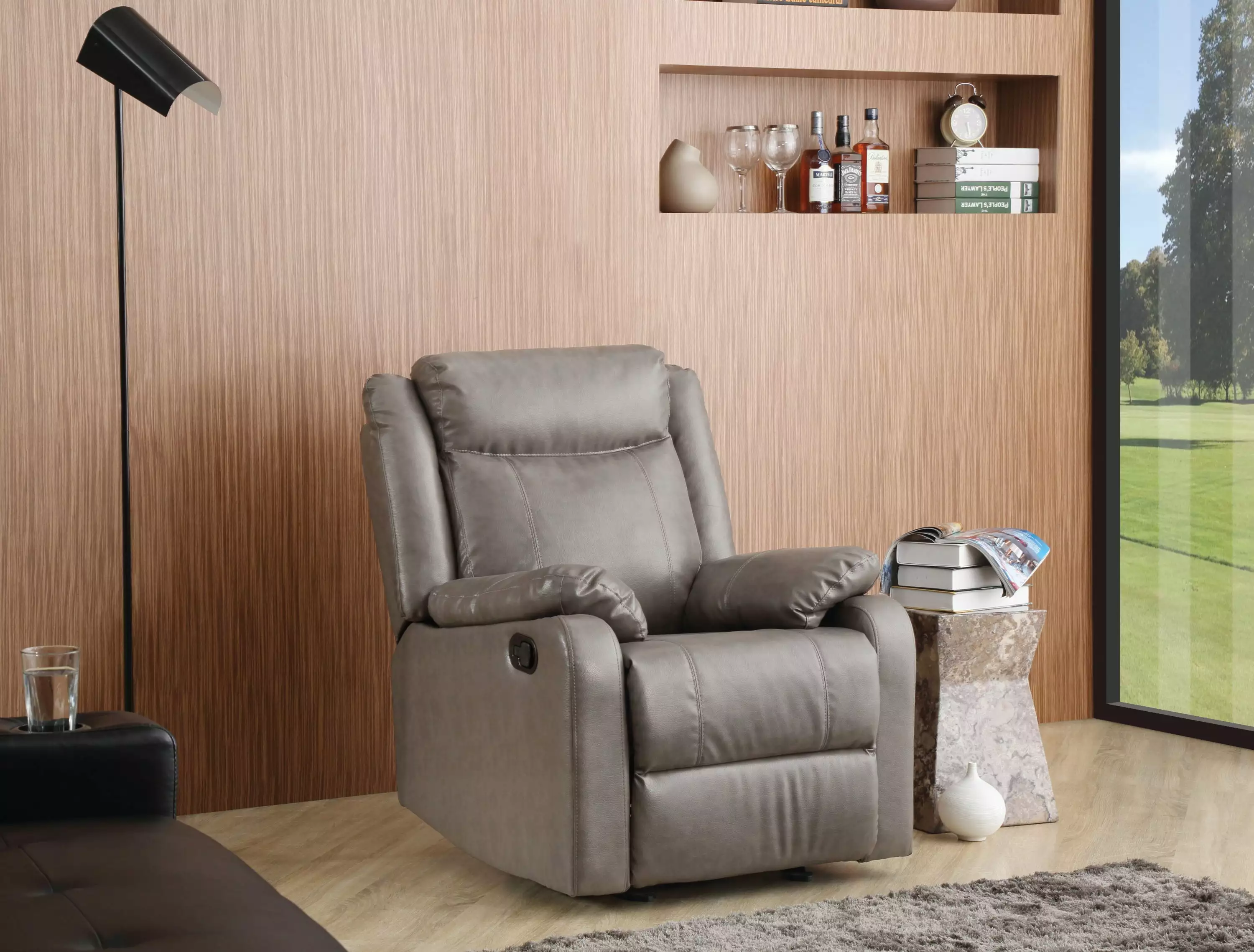 Ray Rocker Recliner Gray Comfortable Rocking Chair Go Green Woods