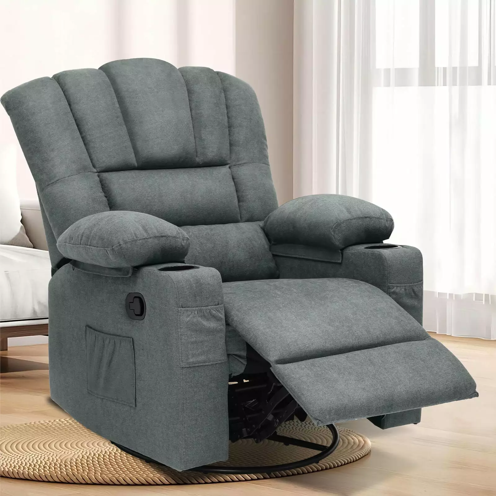 ZGBY Elderly Manual Swivel Rocking Recliner Chair ZGBY Home Products