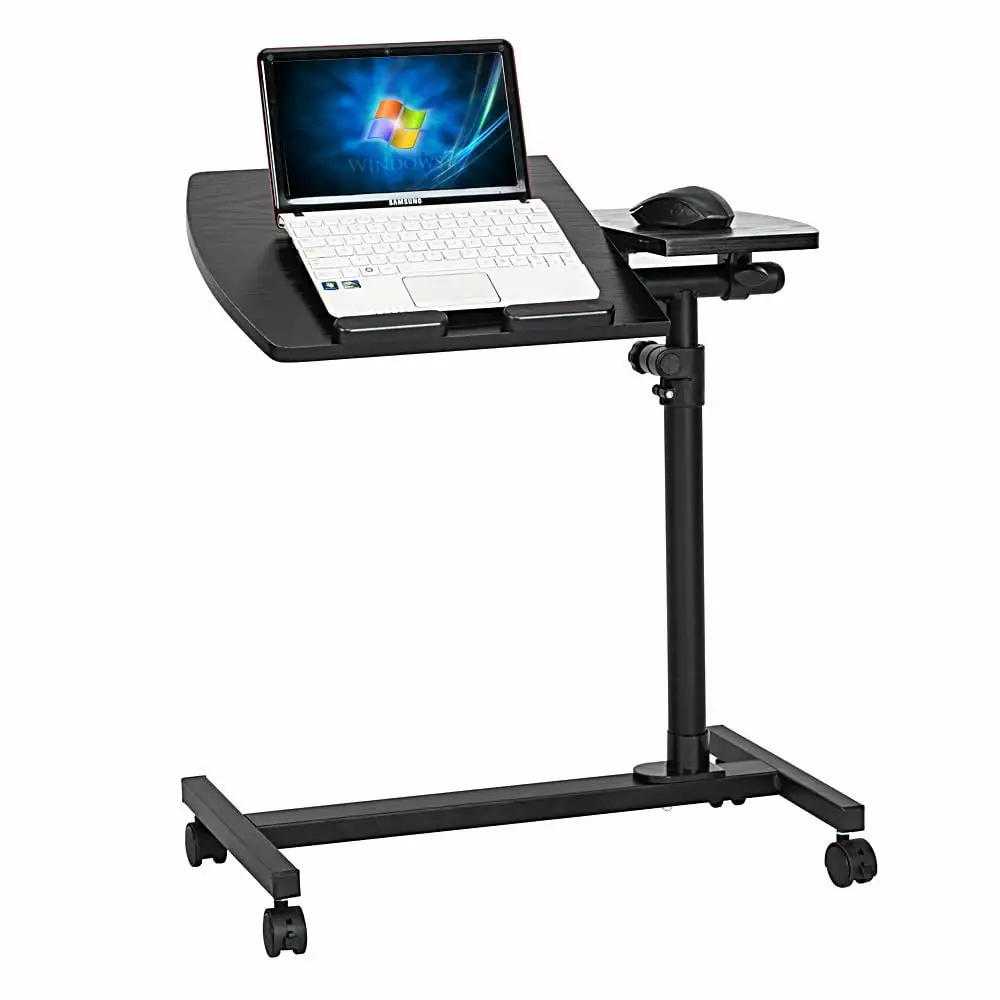 SamyoHome Adjustable Height Rolling Laptop Notebook Desk Computer Desk FCH