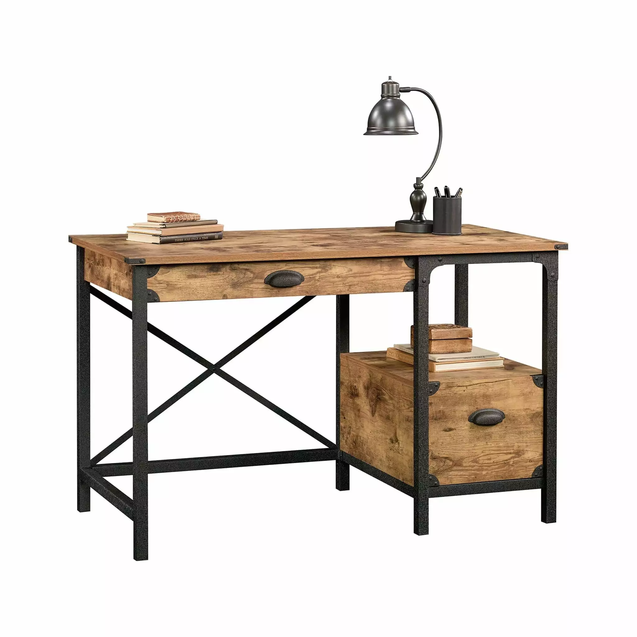Better Homes & Gardens Rustic Country Computer Desk - Weathered Pine Finish Home Office Desk