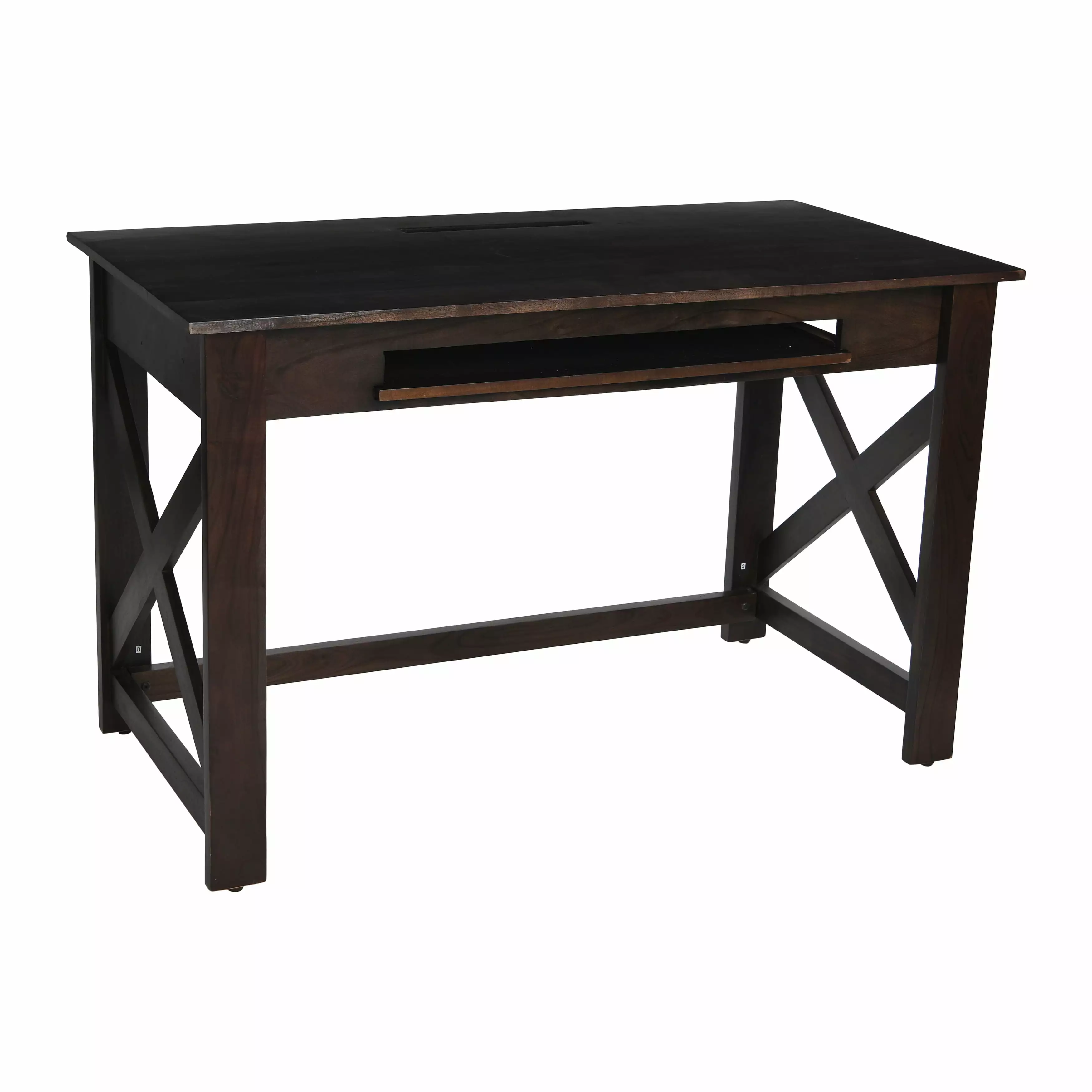Creative Co-Op Rustic Mango Wood Desk Keyboard Shelf and X-Frame
