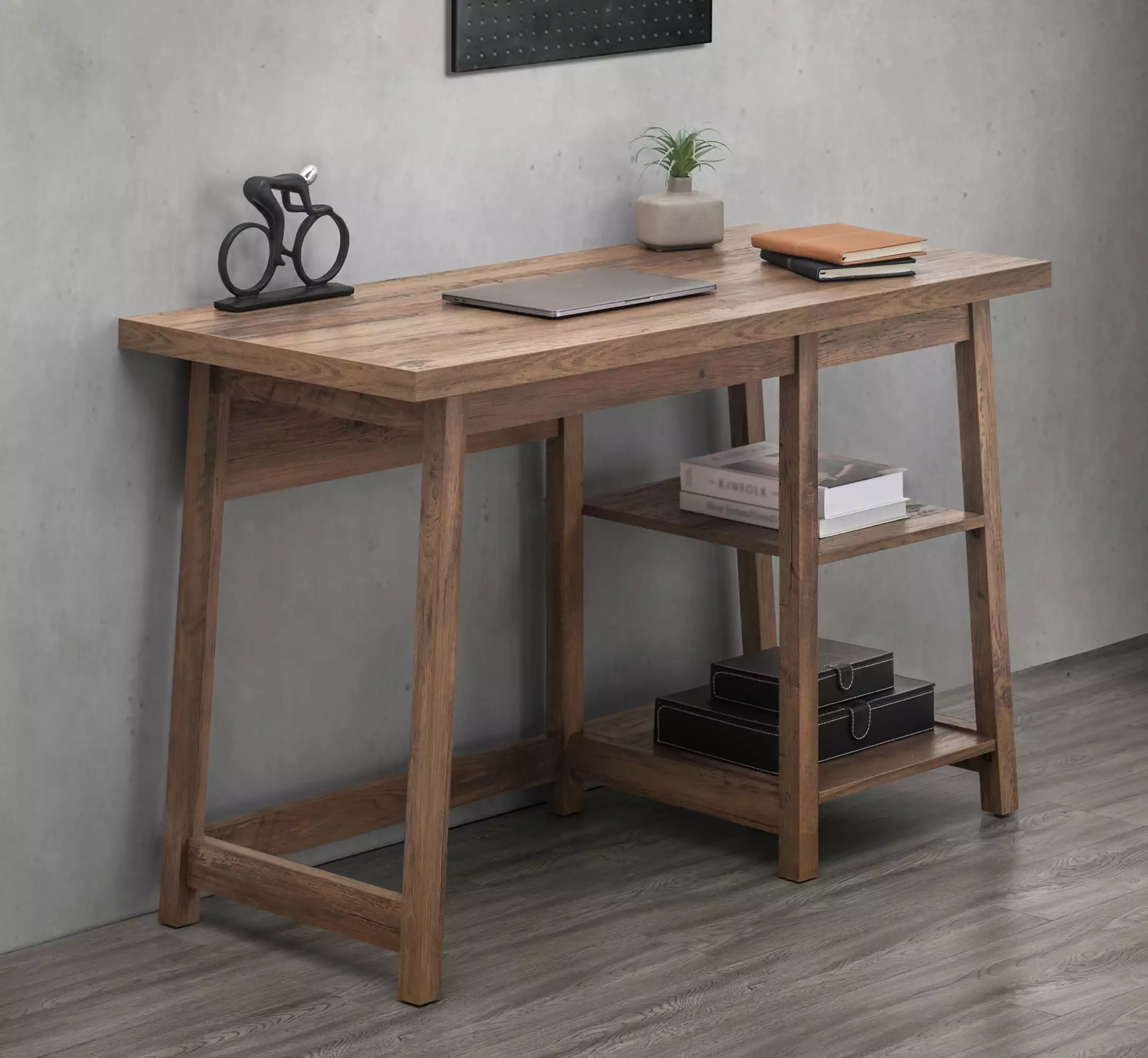 Sunjoy 46'' Sturdy Simple Rustic Industrial Design Home Office Computer Desk Storage Shelves Sunjoy Group