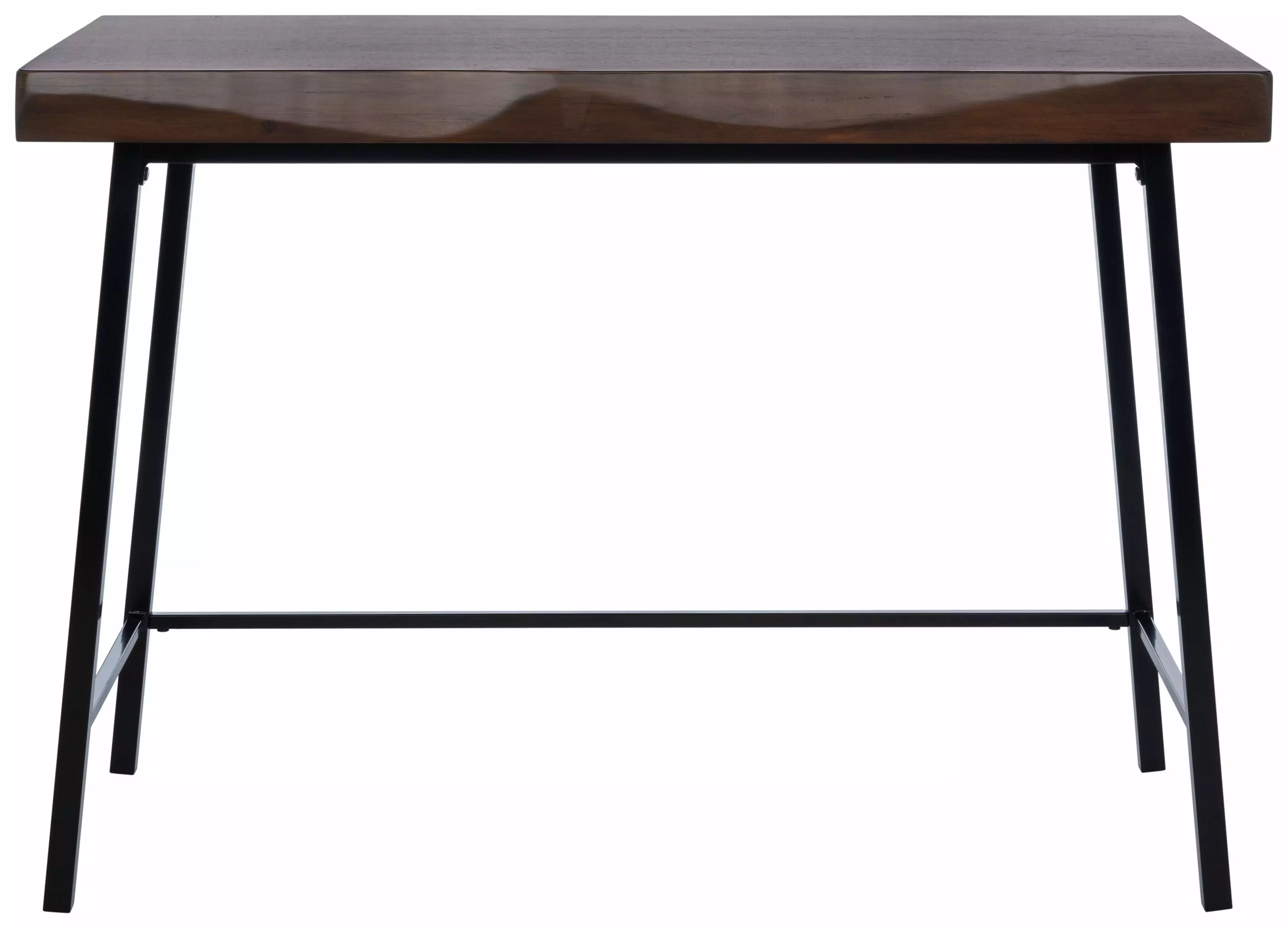 SAFAVIEH Bernhart Scandinavian Brown Black Wood Writing Desk 42 W x 20 D x 30 H