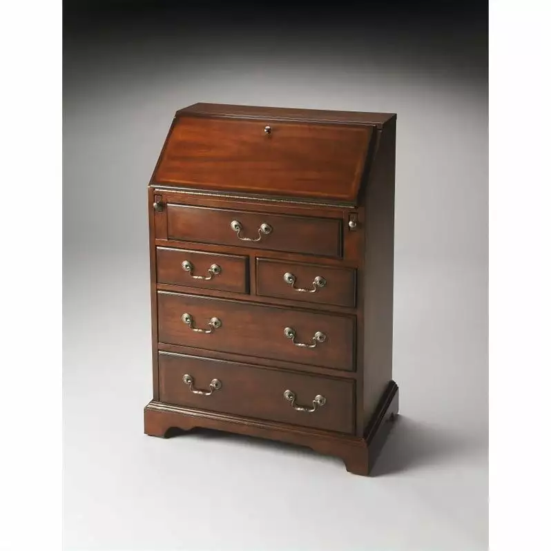 Beaumont Lane Secretary Wood Desk Cherry