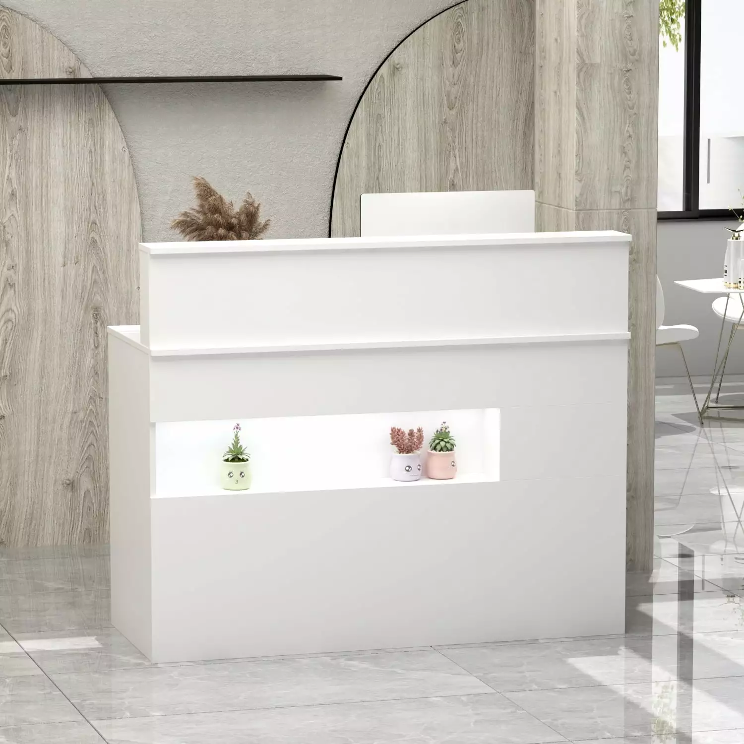 FUFU&GAGA Rectangular Wood Reception Desk Secretary Desk Computer Desk Office Furniture Bed Bath & Beyond