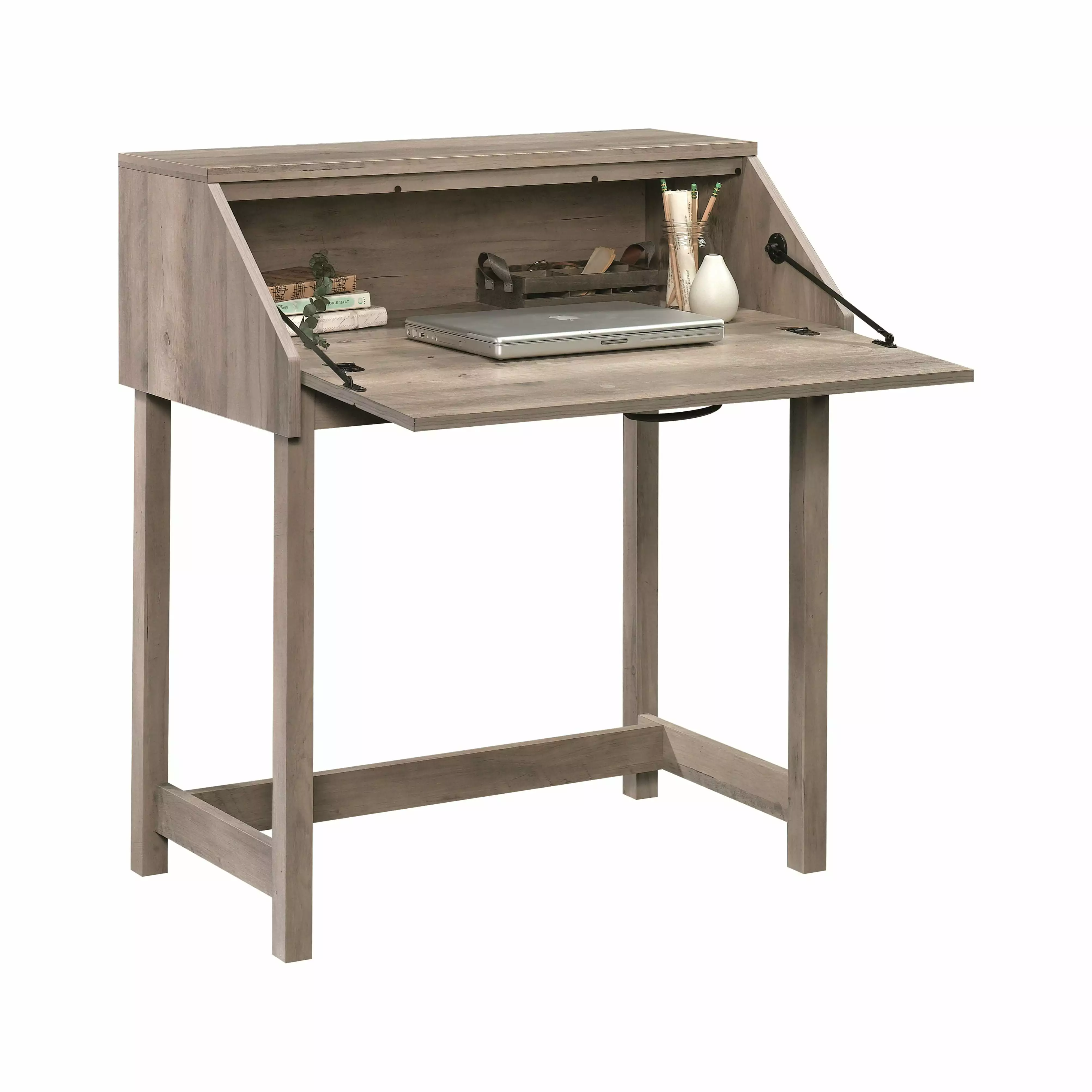 Better Homes & Gardens Modern Farmhouse Secretary Desk Rustic Gray Finish