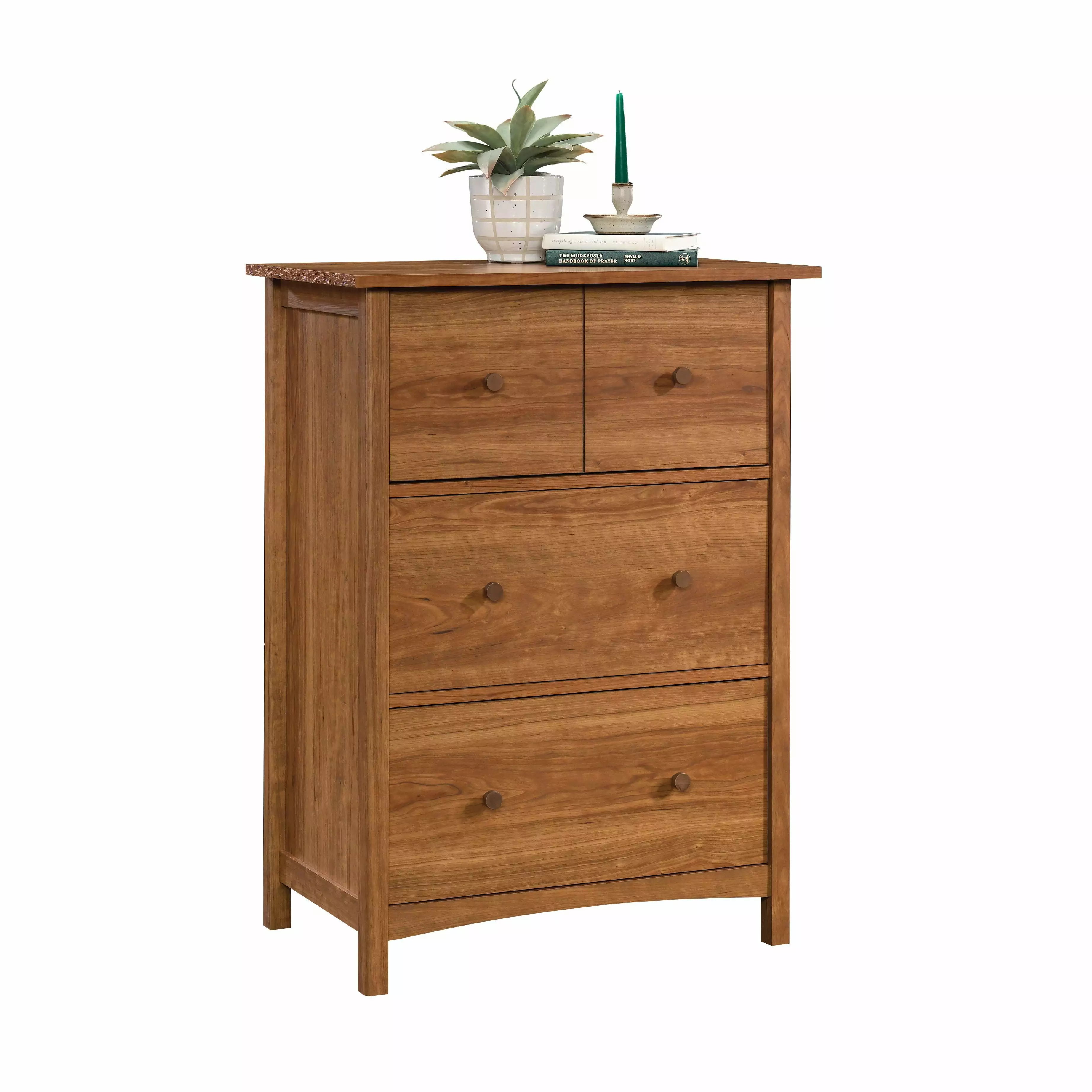 CasaSole 31 Wide Drop Front Secretary Desk Prairie Cherry - Compact Home Office Desk