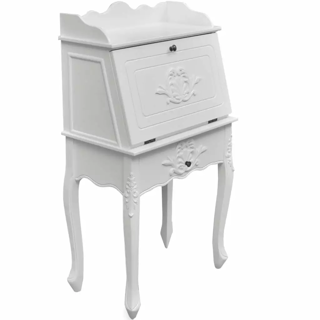 Dcenta Wooden French Secretary Desk - Vintage Home Office Furniture