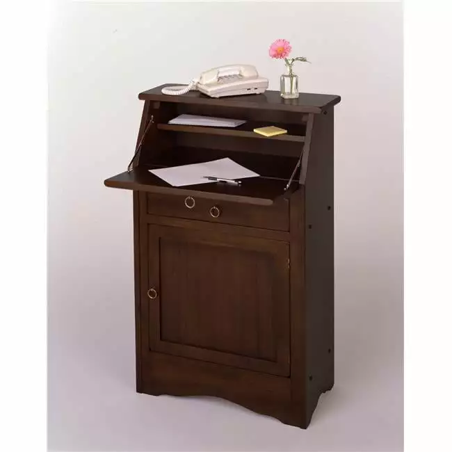 Walnut Beechwood Secretary Desk Home Office Doba BNT