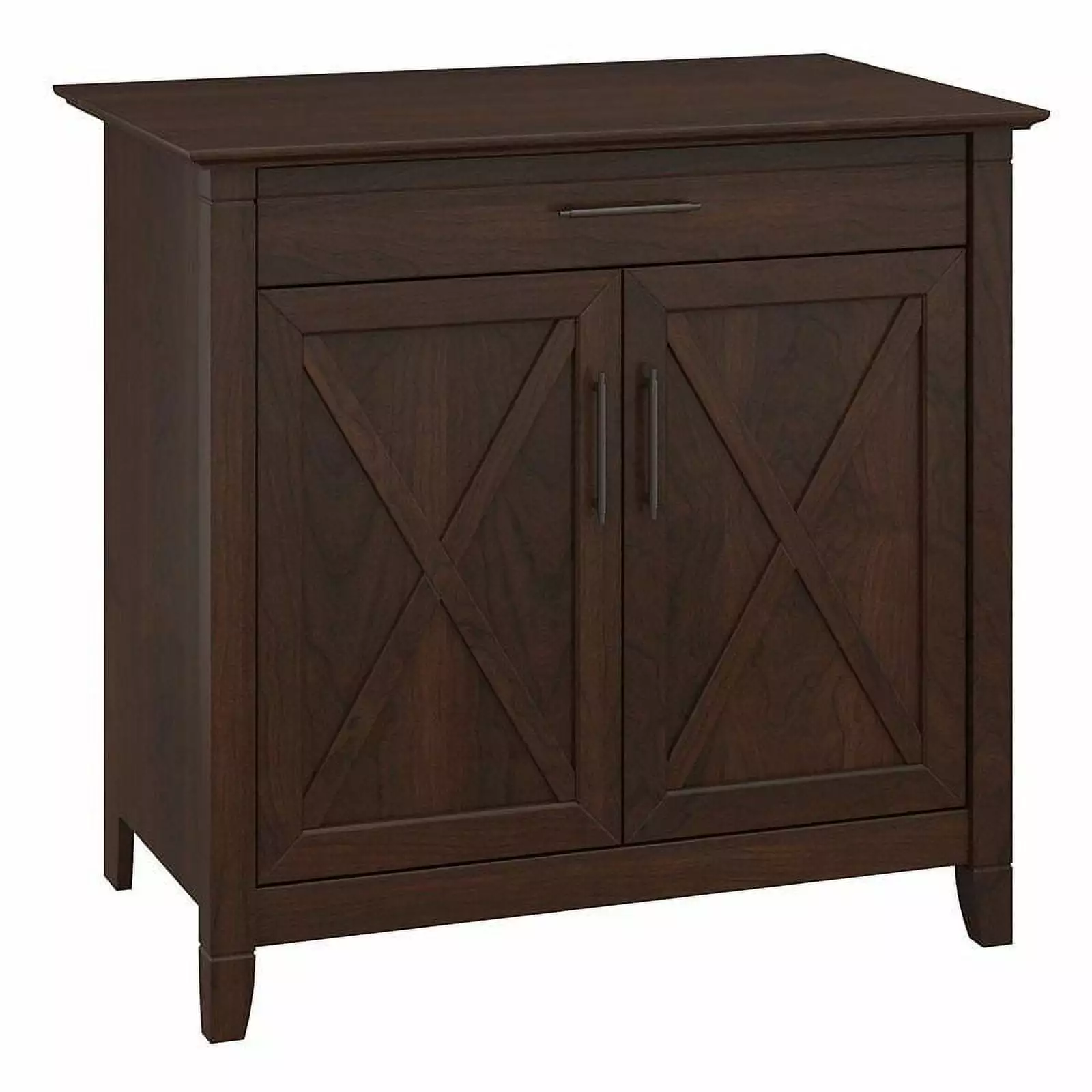 Scranton & Co Wood Secretary Desk Keyboard Tray & Cabinet Cherry