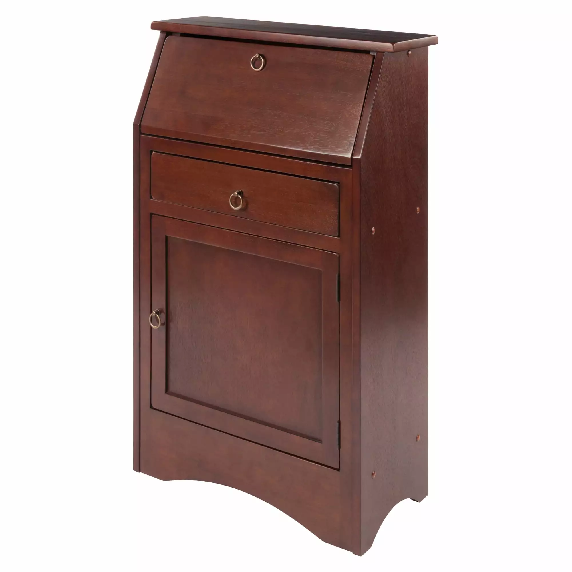 Winsome Wood Regalia Secretary Desk Walnut Finish
