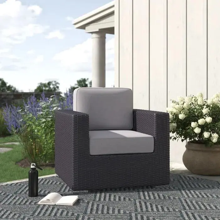 Fully Assembled Patio Chair Cushions Grey Mix Rust Outdoor Furniture lsi patio furniture