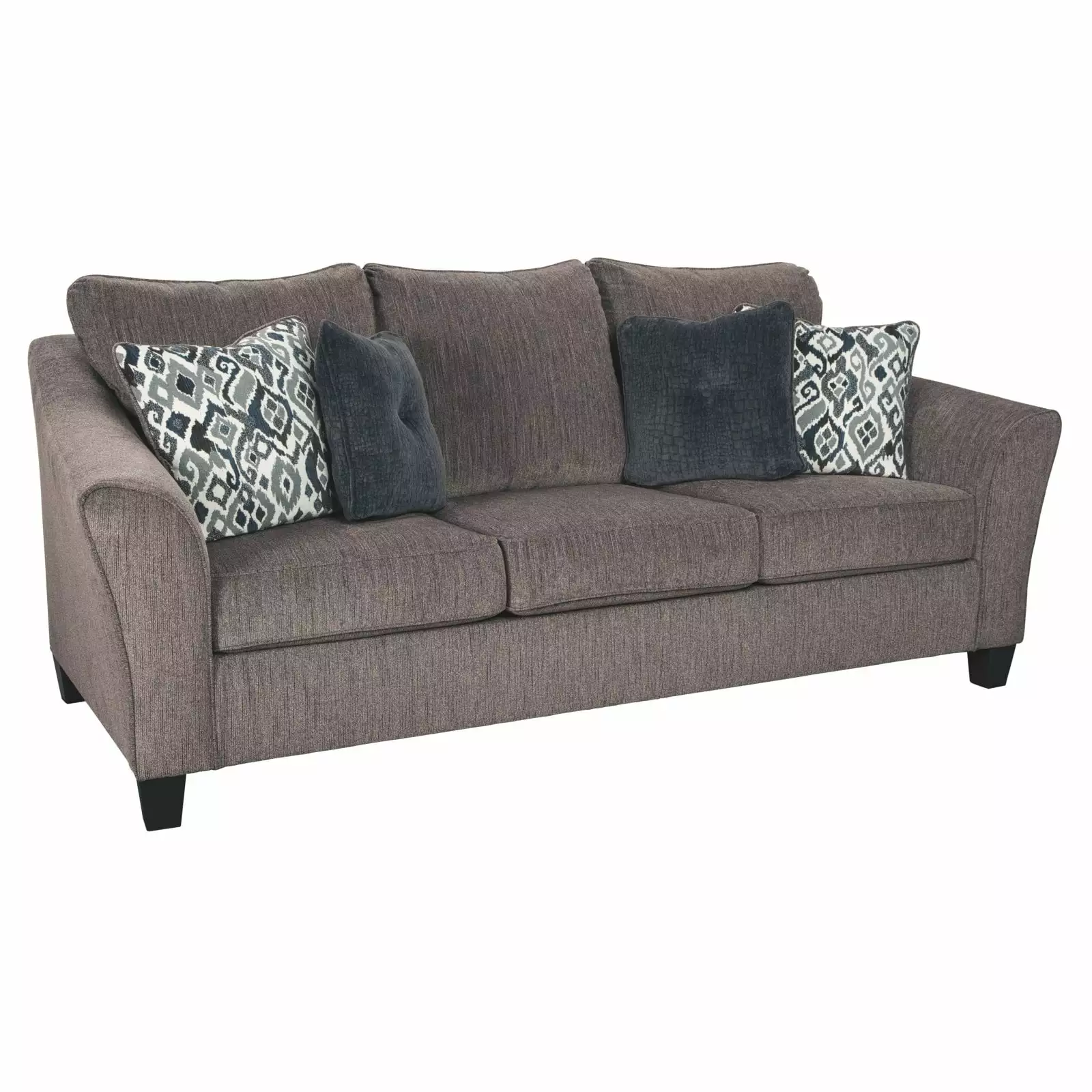Signature Design Ashley Nemoli Sofa Slate Comfortable Three Seater Ashley Furniture