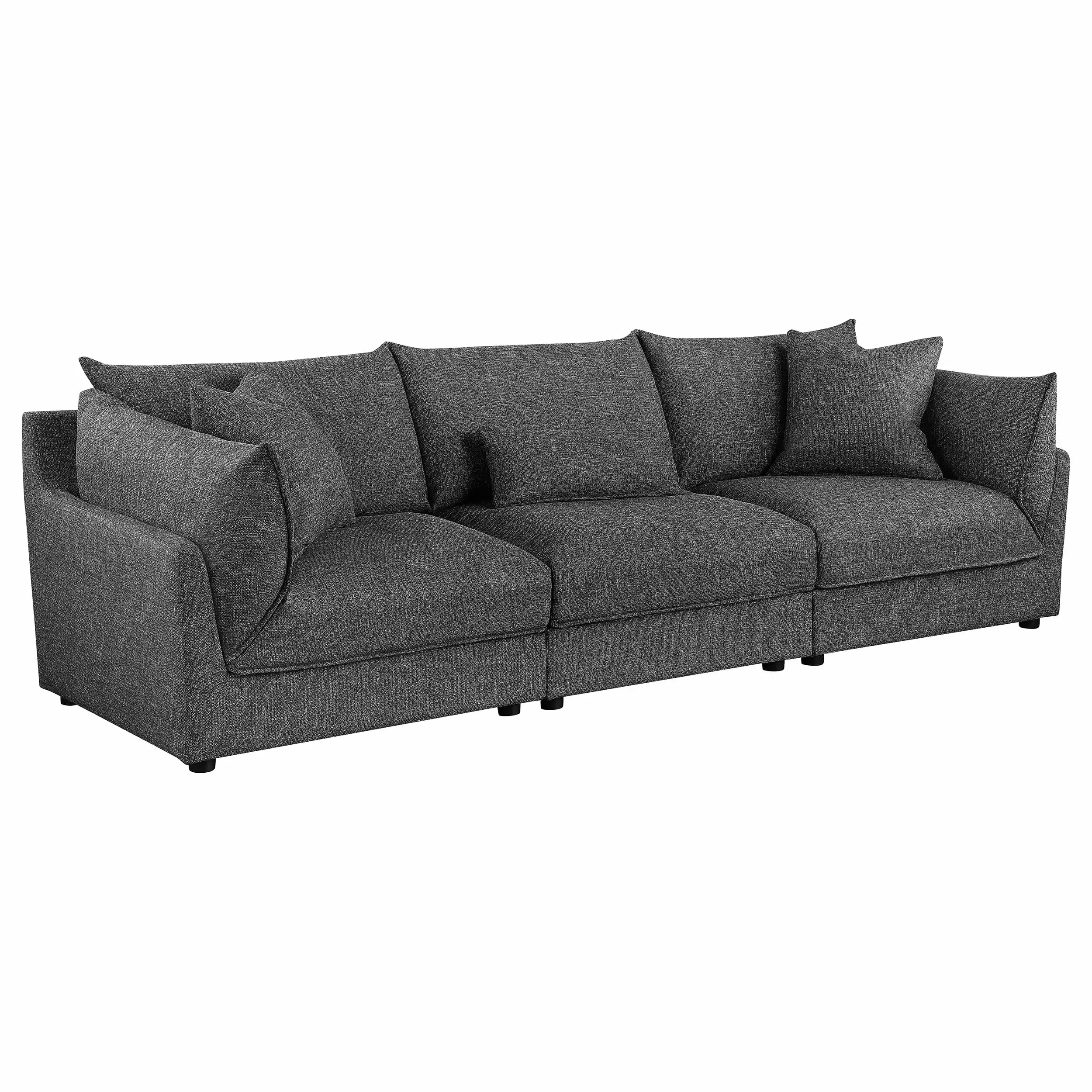 Sasha 5-piece Upholstered Modular Sectional Sofa Barely Black Coaster Company