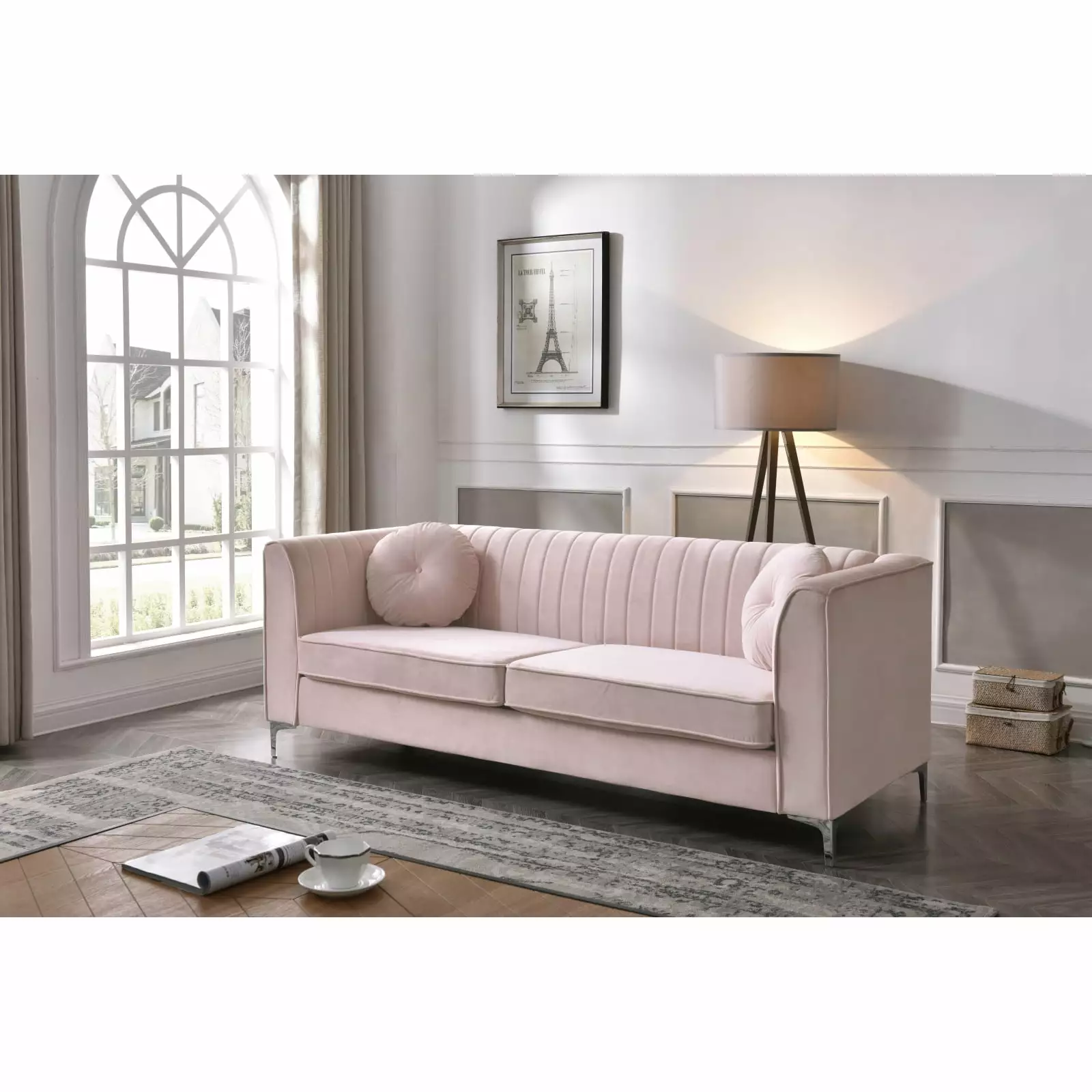 Miekor Furniture Delray G794A-S Sofa 2 Boxes Pink Contemporary Living Room Sofa
