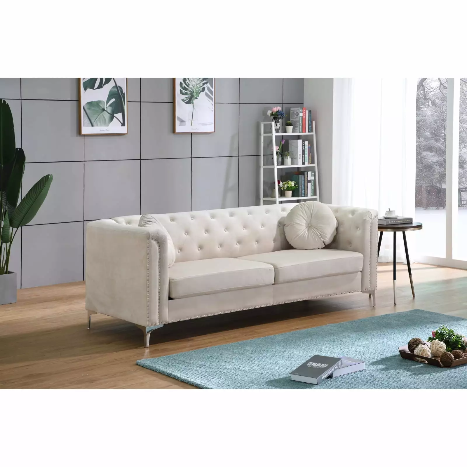 Miekor Furniture Pompano G898A-S Sofa 2 Boxes Ivory Modern Living Room Furniture