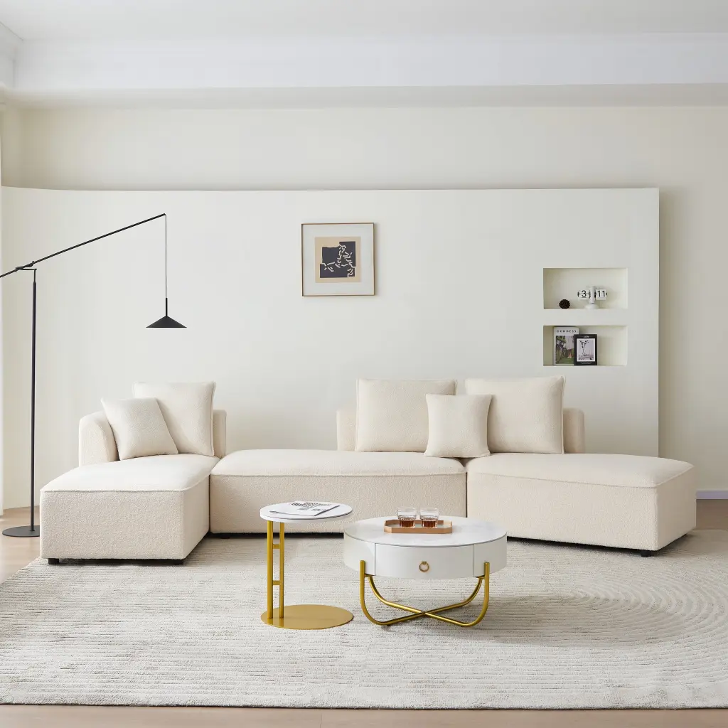 Curved Modular Sectional Sofa Oversized L Shaped Living Room Couch modasi