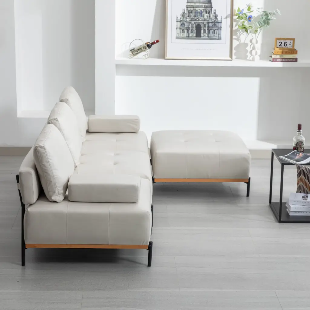 100.7 Inch Influence Sectional Sofa 3 Seater Removable Ottoman rnb