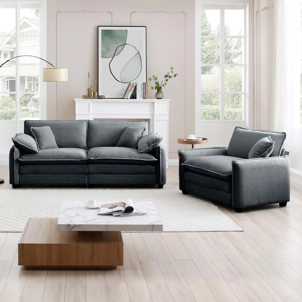 Modern Living Room Sofa Two Pieces Set Living Room And Small Spaces ui furniture